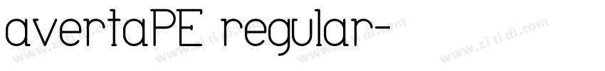 avertaPE regular字体转换